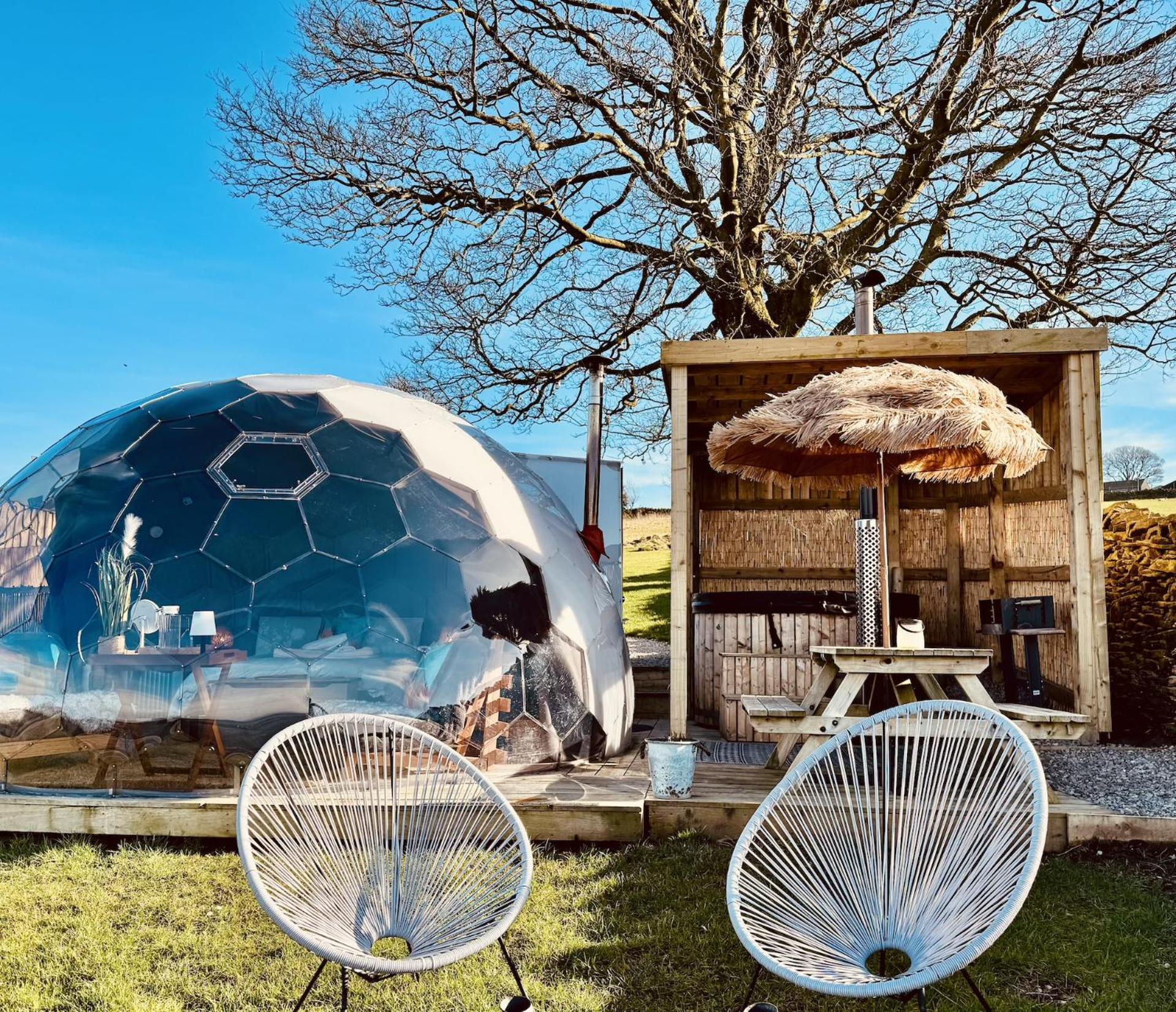 Deerstone Glamping-Pinhaw Beacon Dome Hot Tub Otel Earby Dış mekan fotoğraf